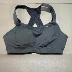 Brooks Juno Sports Bra Women's 32C/D Racerback Athleisure‎ Gray Padded